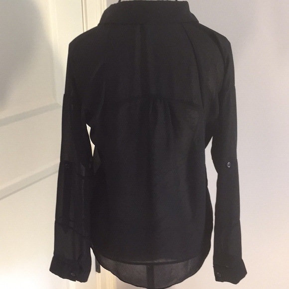 𝅺MOONLIGHT Sheer Top With Beaded Pockets - Picture 7 of 8